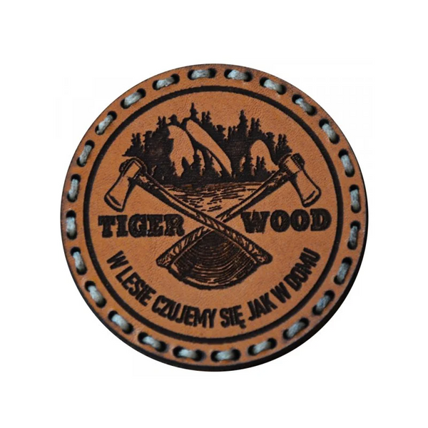 Naszywka Skórzana Two Axes Tigerwood Jasno Brązowa