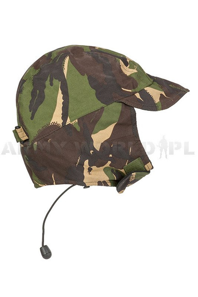 Military Waterproof British Ushanka Cap Cold Weather Goretex DPM Woodland Used