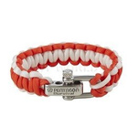 Paracord Survival Bracelet Pentagon 2.0 Red-White New  (K25043)