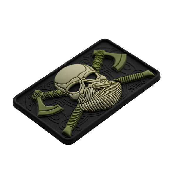 Naszywka Bearded Skull 3D PVC M-Tac Czarny / Olive (51113201)