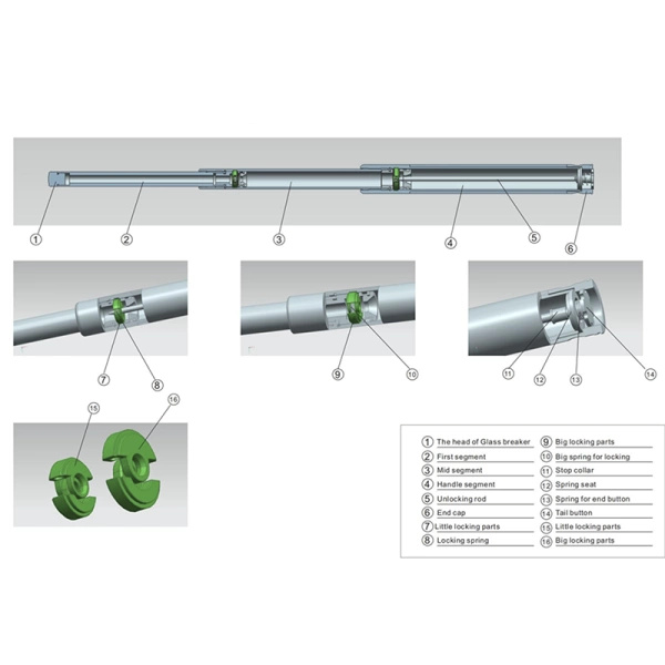 Pałka Teleskopowa EasyFold 53cm/21" + Etui JB Tacticals (JB-02 JB-DEF- 0004)