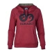 Bluza Damska Z Kapturem Outdoorowa Super Hoodie Max Durabo Beetroot Red