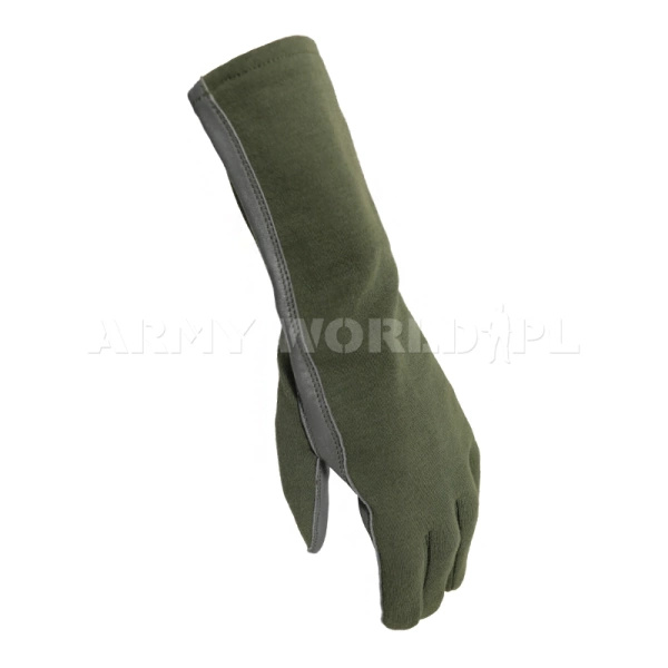 Rękawice Wojskowe Holenderskie Pilota Nomex Olive Oryginał Demobil BDB