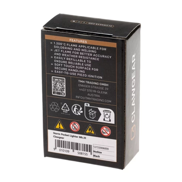 Zapalniczka Mk.II Storm Pocket Lighter ClawGear Czarna