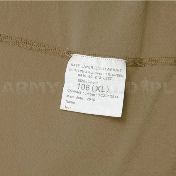 Podkoszulek Termoaktywny Base Layer Lightweight Brytyjski Coyote Oryginał Demobil BDB