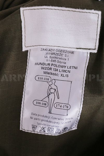 Mundur Wojskowy Polowy Letni Wzór 124L /MON Bluza + Spodnie Oryginał Nowy