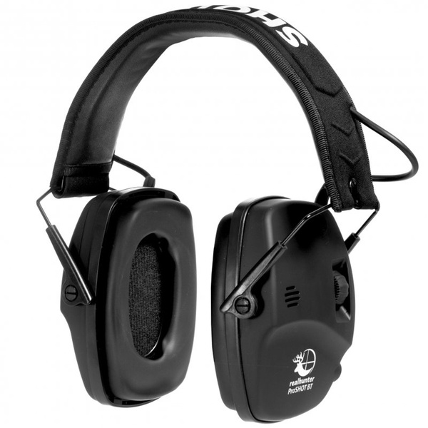 Słuchawki Ochronne Aktywne RealHunter ACTIVE ProSHOT BT Czarne  (EM030 black)
