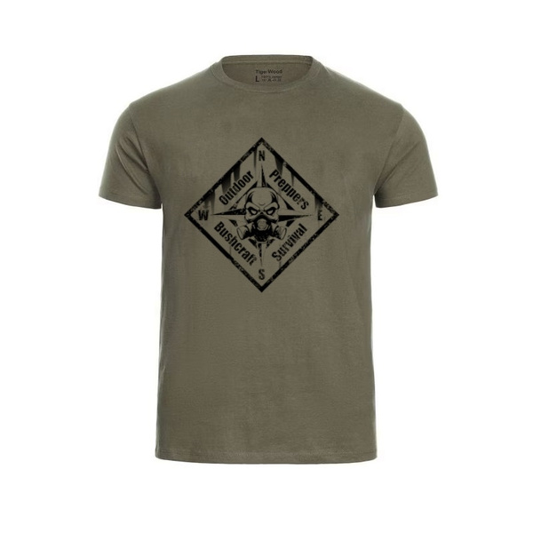 T-Shirt Military Preppers TigerWood Khaki