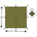 Tarp Ripstop 3x3 m MFH Olive (32440B)