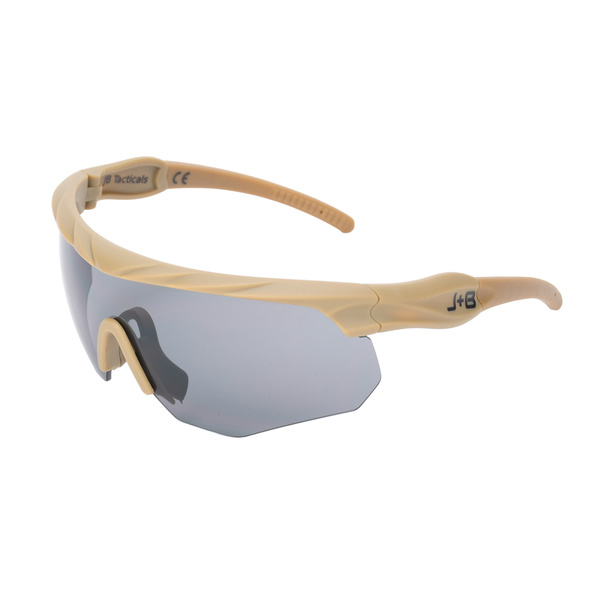 Okulary Taktyczne Strzeleckie JB Tacticals + 3 Szybki Brązowe