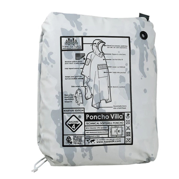 Poncho Technical Soft-Shell Villa Mk3 Hazard4 Scorpion White