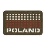 Naszywka Poland Z Flagą 5 x 8 cm Laser Cut M-Tac Ranger Green /White /Red (51006123)