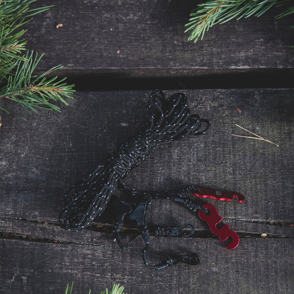 Zawiesia Reflective Black Silk 10 m Do Tarpa TigerWood Czarny