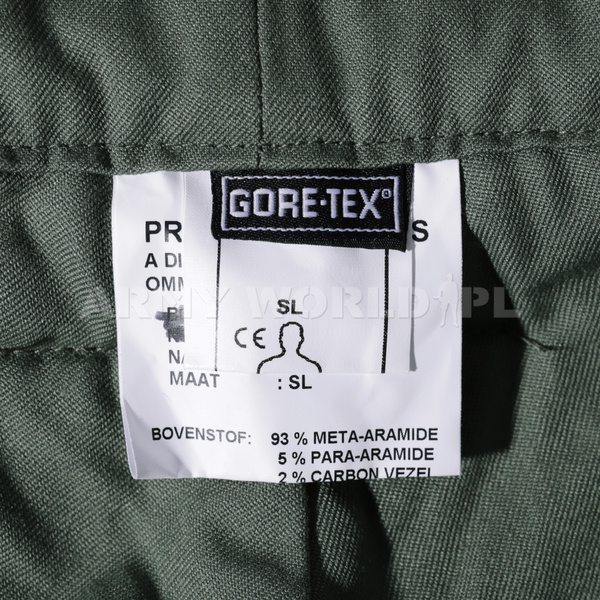 Spodnie Na Szelkach Wojskowe Holenderskie NOMEX - GORE-TEX Wersja Zimowa Olive Oryginał Demobil BDB