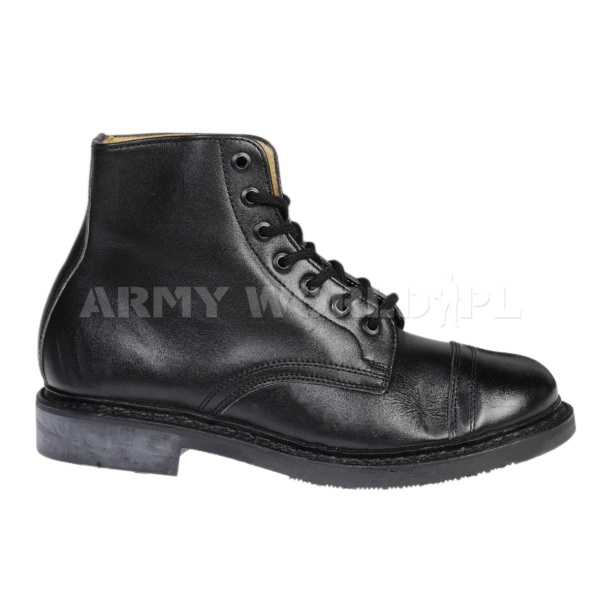 Buty  Za Kostkę Wojskowe Holenderskie Skórzane Czarne Oryginał Demobil DB