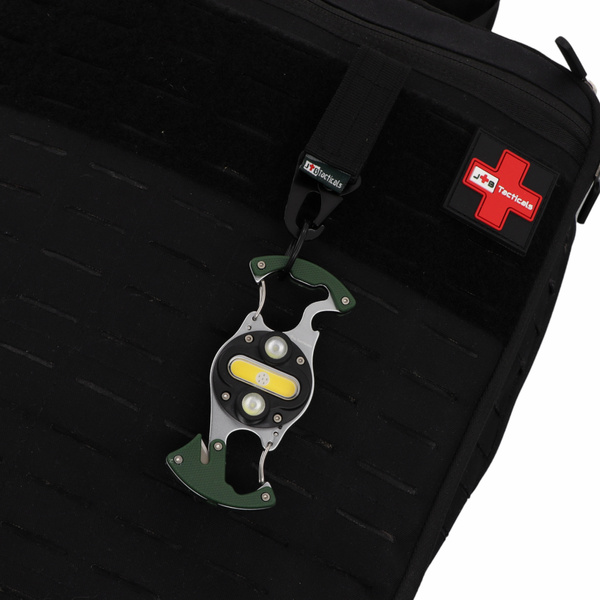 Lampka EDC COB LED z Podwójnym Karabińczykiem JB Tacticals Olive