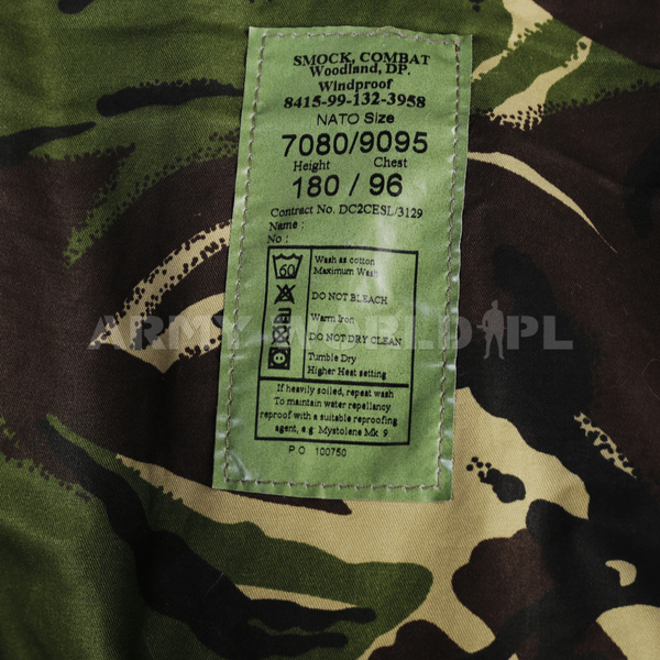 Kurtka Parka Wojskowa Brytyjska Smock Combat  Windproof DPM Woodland M2 Oryginał Nowa