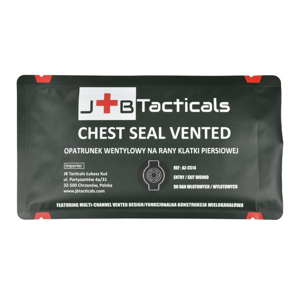 Opatrunek Wentylowy Na Rany Klatki Piersiowej Chest Seal Vented AZ-CS14 JB Tacticals 