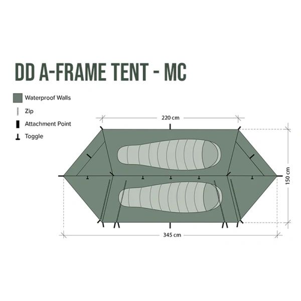 Tarp /Namiot Wyprawowy A‑Frame Tent DD Hammocks Multicam