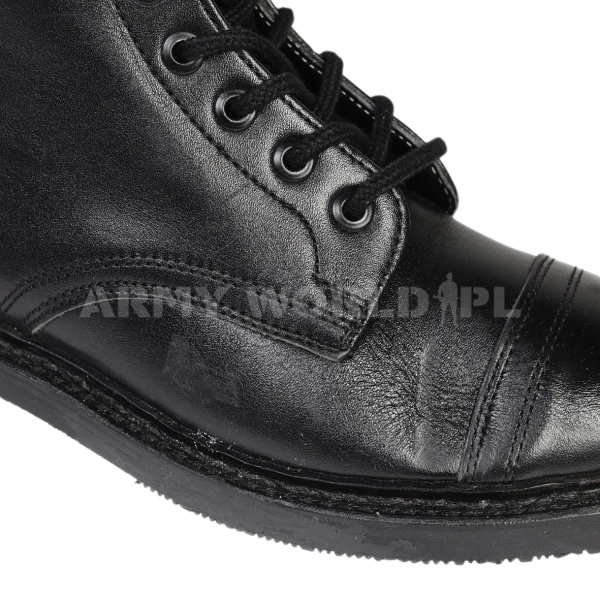 Buty  Za Kostkę Wojskowe Holenderskie Skórzane Czarne Oryginał Demobil DB