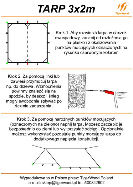 Termo Tarp 3x2 m Poland TigerWood Green