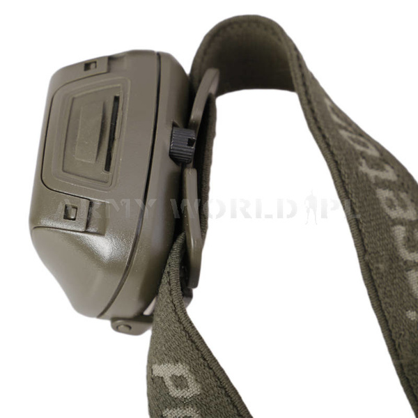 Latarka Czołowa Wojskowa Princeton Tec QUAD Niebieski Filtr Olive Oryginał Demobil DB