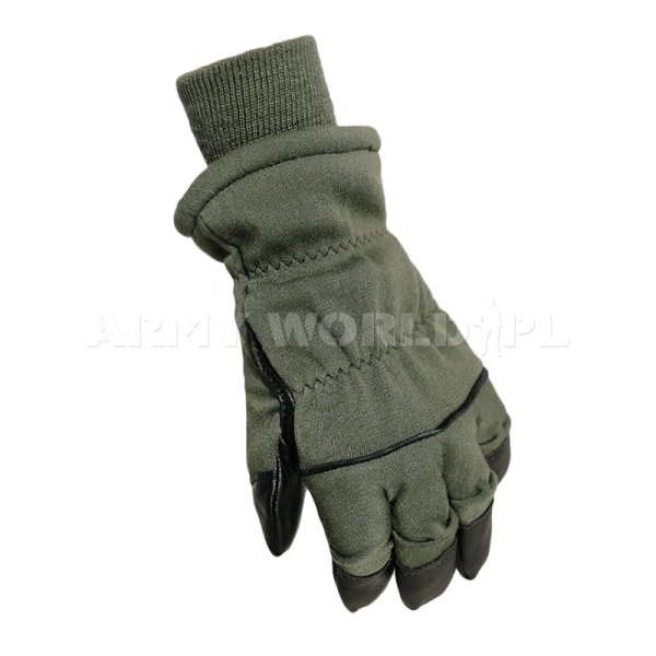 Rękawice Pilota Zimowe Intermediate Cold US Army Olive Oryginał Nowe