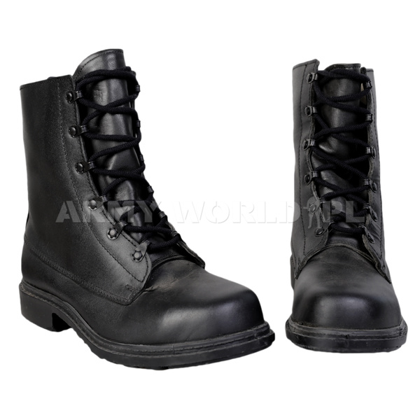 Buty Holenderskie Wojskowe z Metalowym Noskiem Czarne Oryginał Nowe