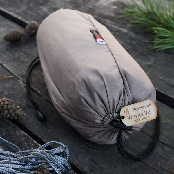 Hamak Lekki Turystyczny Ważka V2 + Moskitiera Pocket TigerWood Khaki