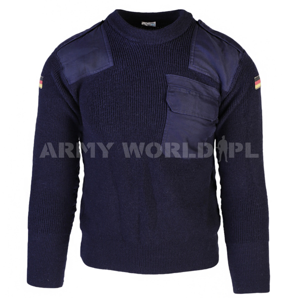 Bundespolizei Police Sweater German Original Navy Blue Surplus Good Condition