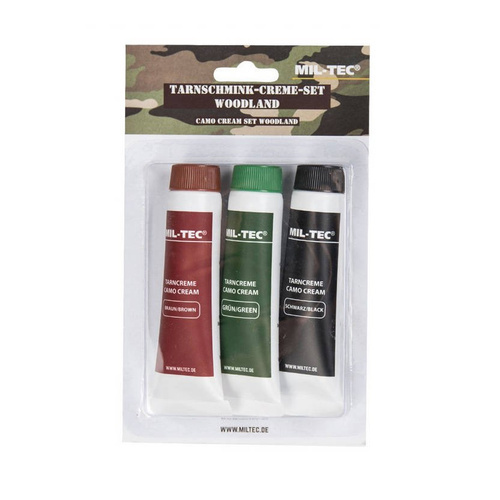 Farba Maskująca w Tubce 3 Kolory Mil-Tec Woodland (16332000)