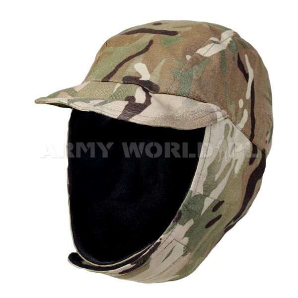 British Military Ushanka Cap MTP (Multi Terrain Pattern) With Fleece Original New