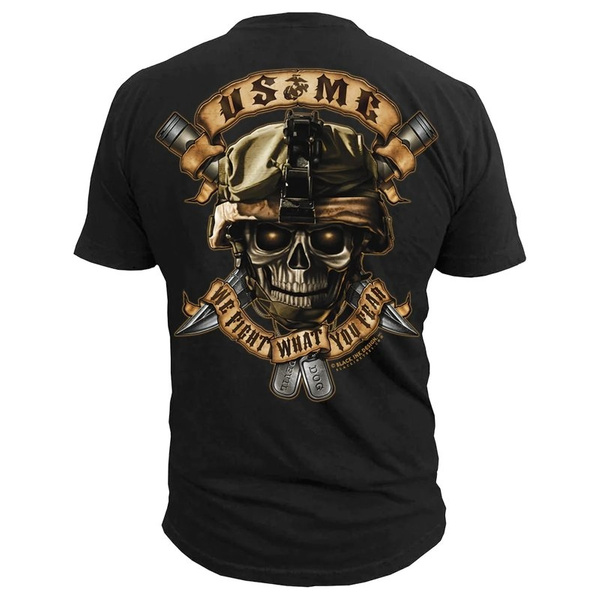 T-shirt US Marines Corps "We Fight What You Fear" 7.62 Design Czarny
