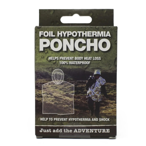 Poncho Awaryjne Emergency Poncho Silver BCB (CL202)