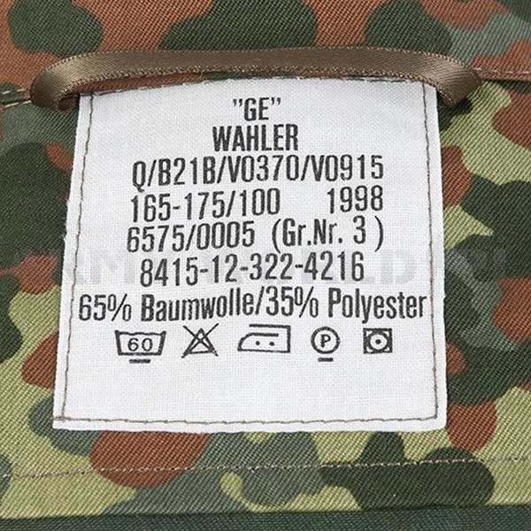 Bluza Wojskowa Flecktarn Bundeswehr Oryginał Demobil BDB