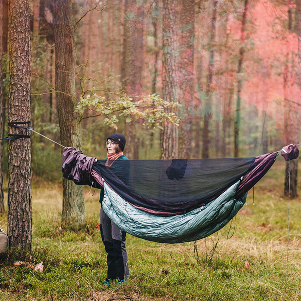 Hamak DRAKA Lesovik 25 + System Zawieszenia SNEKA Burgundy Ron