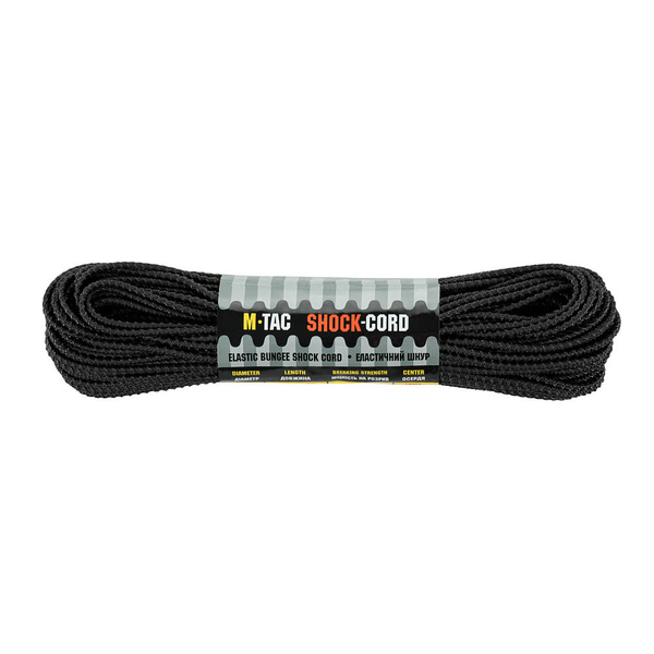 Linka Paracord Shock-Cord 3 mm Dragon Skin 30m M-Tac Czarna (51582002)