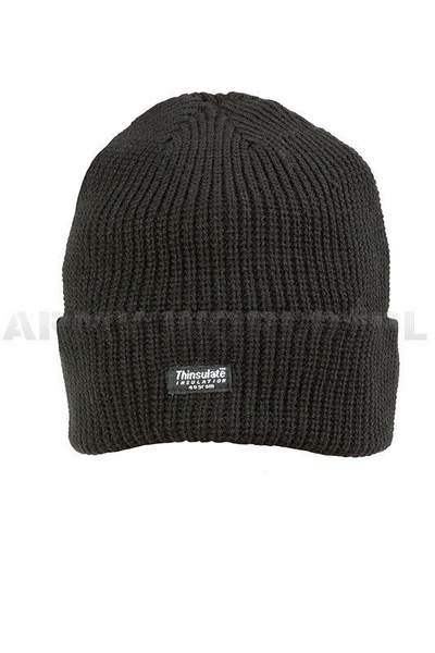 Winter Cap Warmed Thinsulate Black New  (12131002)