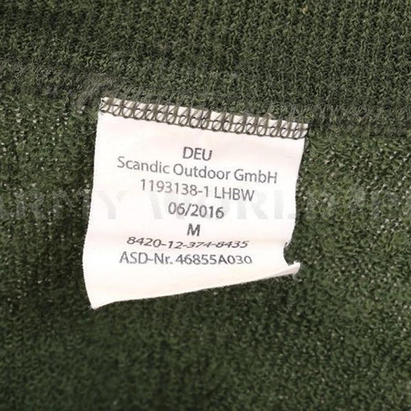 Military Undershirt KSK Bundeswehr Merino Wool Original Green Used