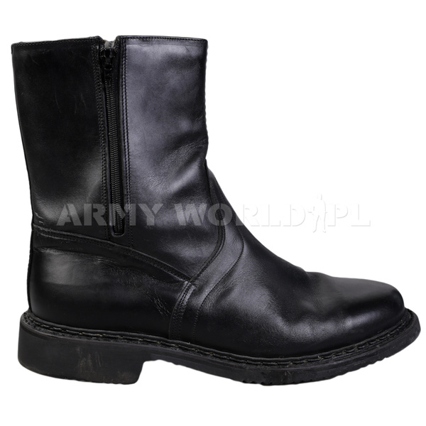 Insulated Derby Boots with Zipper Black Surplus