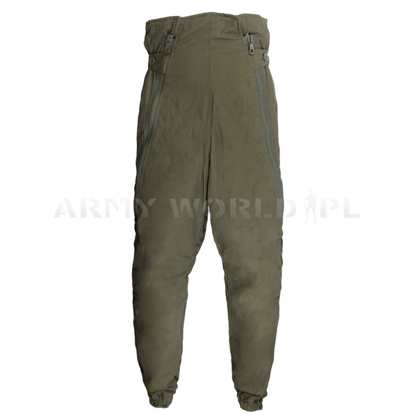 Spodnie Szwedzkie Ocieplane Suwaki Na Nogawkach Olive Oryginał Demobil BDB