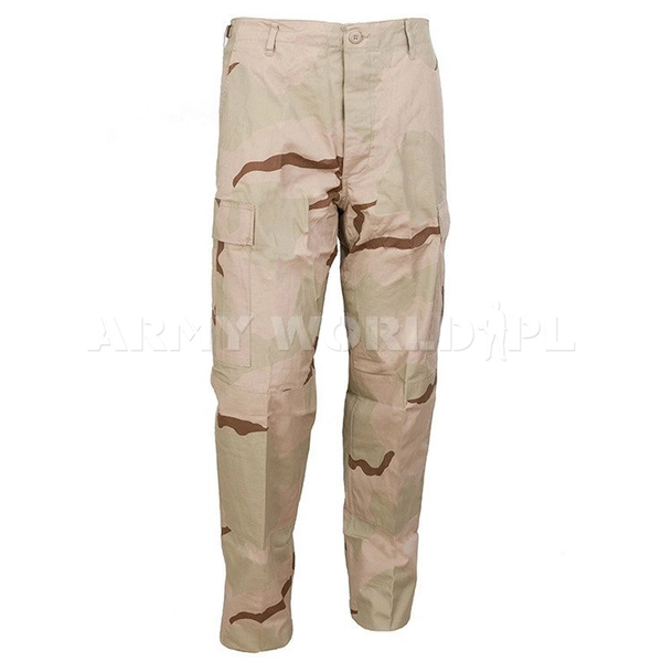 Military Desert Trousers US Army 3-Color Ripstop Original New