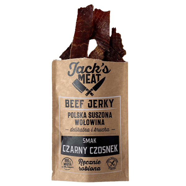 Wołowina Suszona Beef Jerky Jack's Meat Czarny Czosnek 30 g