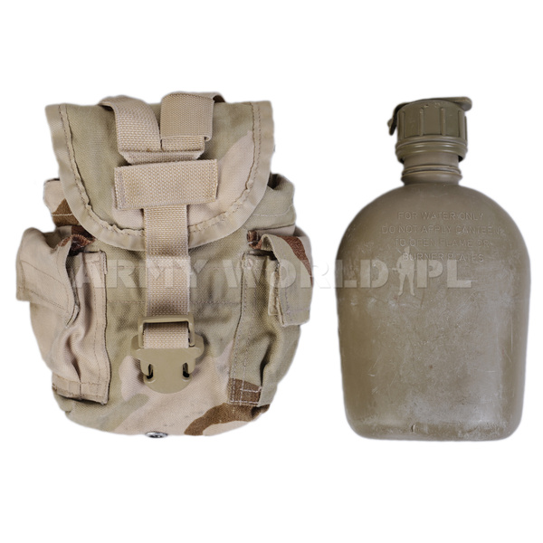 Manierka US Army 1 L + Pokrowiec Molle 3 Color Oryginał Demobil DB