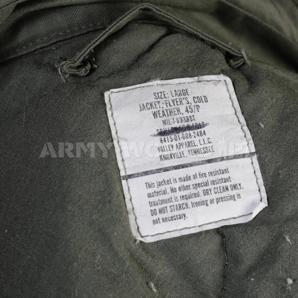 Military American Jacket CWU-45/P Cold Weather Olive Original Used