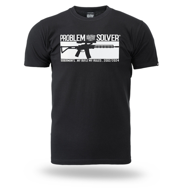 T-shirt  Problem Solver Doberman's Aggressive Czarny (TS331A)