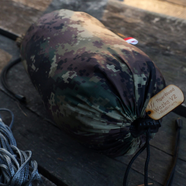 Hamak Lekki Turystyczny Ważka V2 + Moskitiera Pocket TigerWood Camo
