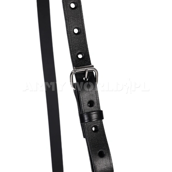 Pas Oficerski Skórzany Z Koalicyjką Czarny Nowy