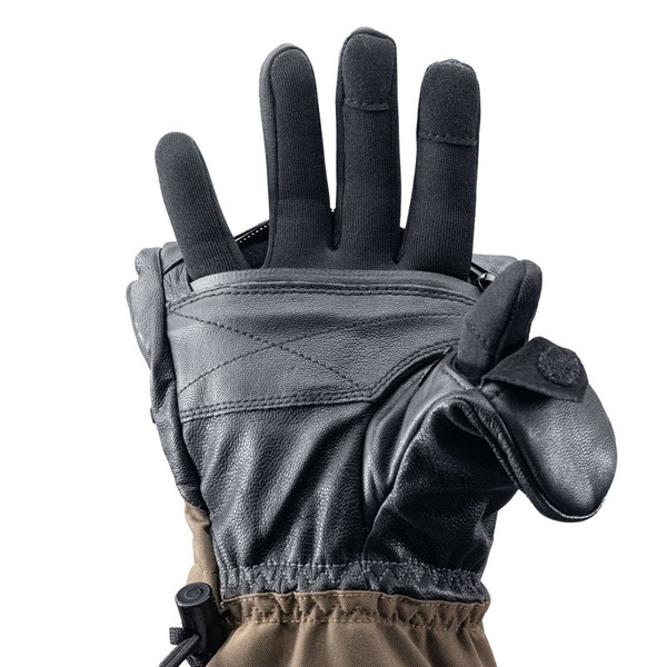 Rękawice Zimowe Łapki Shell The Heat Company Tarmac - Brązowe