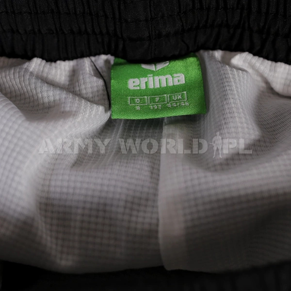 Spodnie Dresowe Erima W Paski Czarne Oryginał Demobil BDB